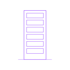 Buildings Interior Doors Solid Interior Door Horizontal 6 Panels Outline Drawing Svg Vector, Free Vectors File